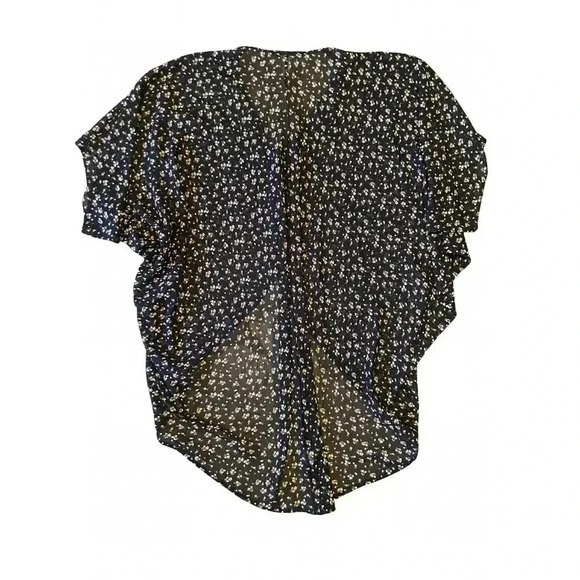 LEITH Floral Chiffon Batwing Kimono Blouse Size XS/S - Picture 6 of 6